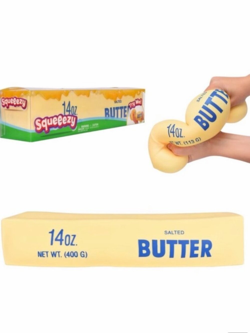 🆕 NWT 🧈 Sunny Days Butter Squishy Fidget Toy ✨ 🔥 VIRAL on TikTok!